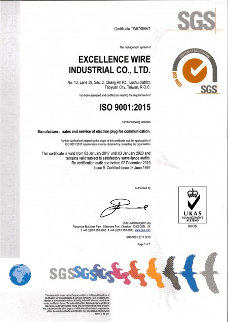 ISO9001 Tajvan EXW